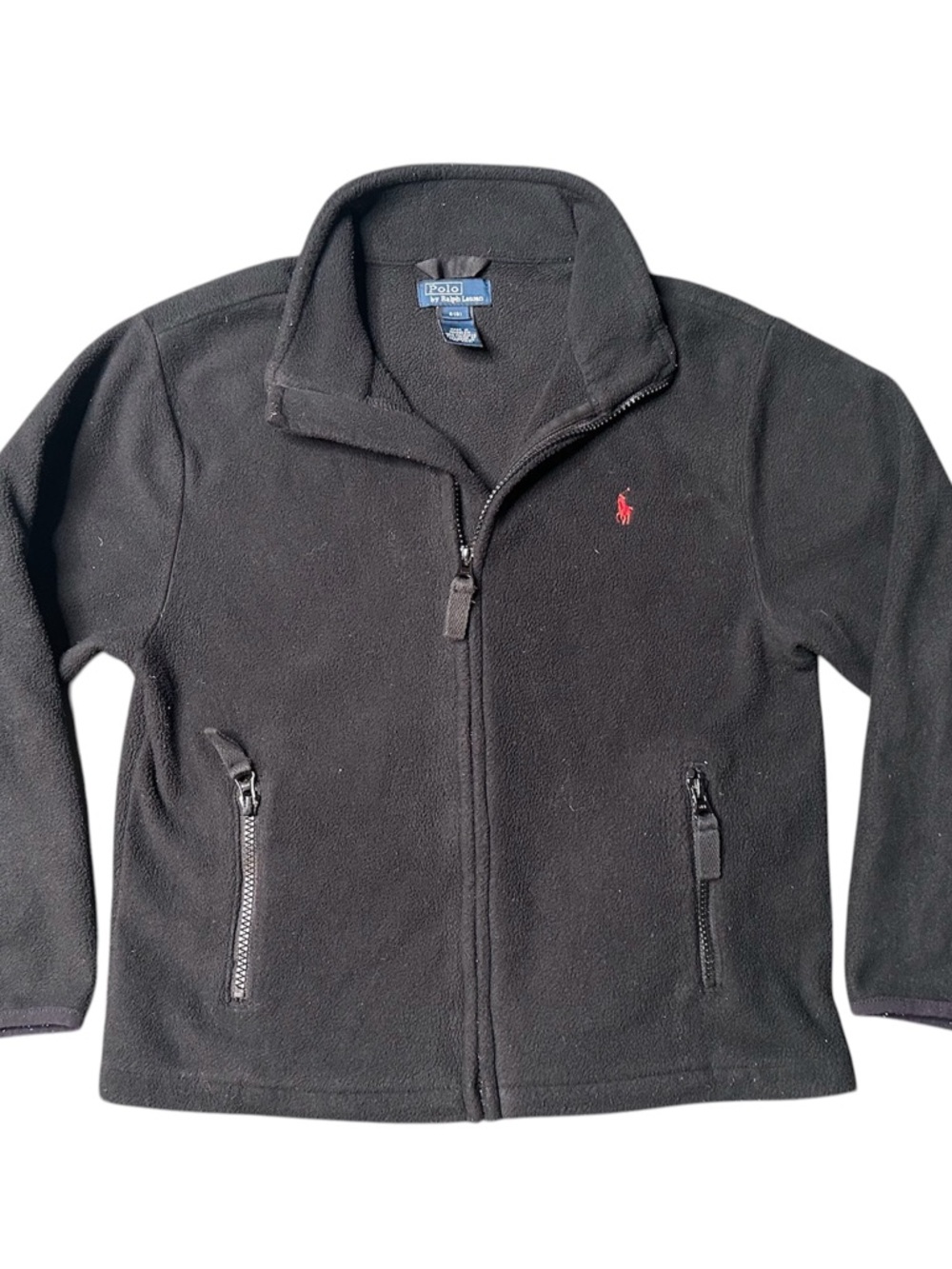 Polo by Ralph Lauren Black Fleece Quarter-Zip with Red Pony